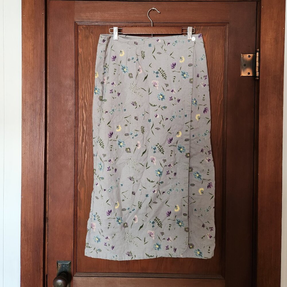 Paul Harris Design Floral Wrap Skirt